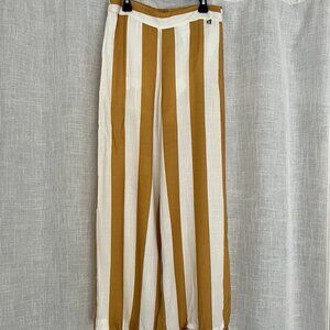 Dixie yellow stripe wide leg pants size S